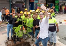 Mayer Mizrachi da inicio al arbolado urbano en Calidonia